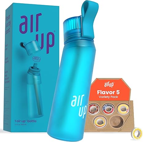 air up® water bottle (22 oz) for school, sports, gym | includes 5 scent pods & straw