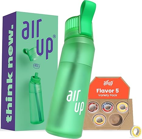 air up® water bottle (22 oz) for school, sports, gym | includes 5 scent pods & straw