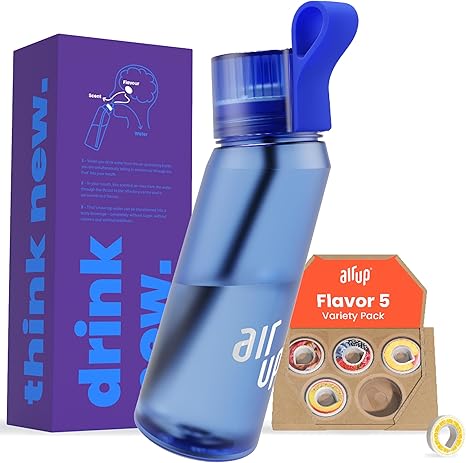 air up® water bottle (22 oz) for school, sports, gym | includes 5 scent pods & straw