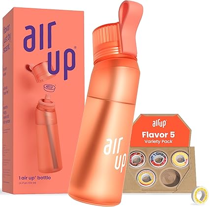 air up® water bottle (22 oz) for school, sports, gym | includes 5 scent pods & straw