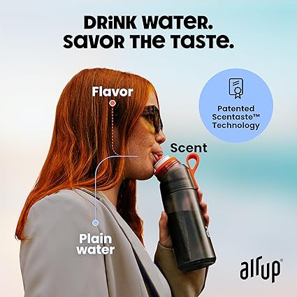 air up® water bottle (22 oz) for school, sports, gym | includes 5 scent pods & straw