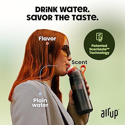 air up® water bottle (22 oz) for school, sports, gym | includes 5 scent pods & straw