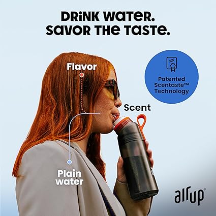air up® water bottle (22 oz) for school, sports, gym | includes 5 scent pods & straw