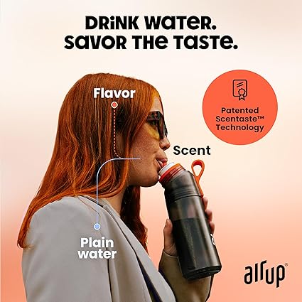 air up® water bottle (22 oz) for school, sports, gym | includes 5 scent pods & straw