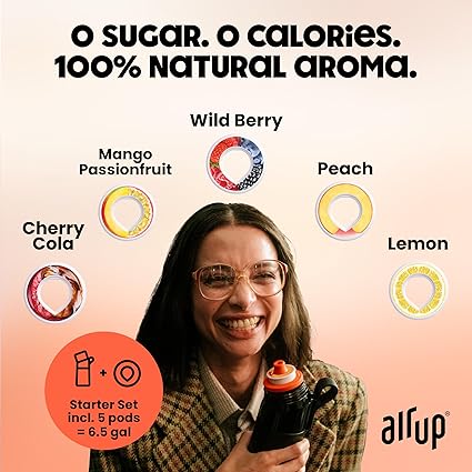 air up® water bottle (22 oz) for school, sports, gym | includes 5 scent pods & straw