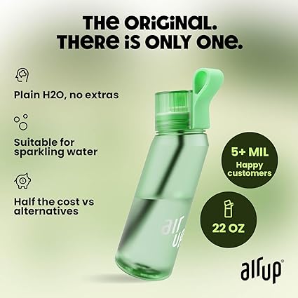 air up® water bottle (22 oz) for school, sports, gym | includes 5 scent pods & straw