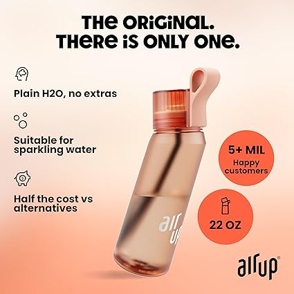 air up® water bottle (22 oz) for school, sports, gym | includes 5 scent pods & straw
