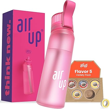 air up® water bottle (22 oz) for school, sports, gym | includes 5 scent pods & straw | flavored bottle in orange